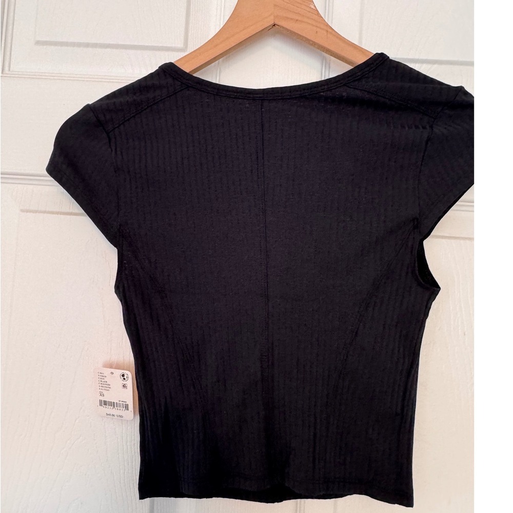 Free People x FP Movement Tempo Ribbed Baby Tee Crop Tee Yoga Athleisure Sport - Picture 4 of 10